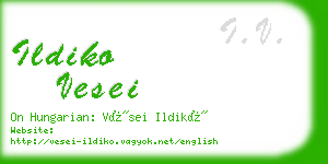 ildiko vesei business card